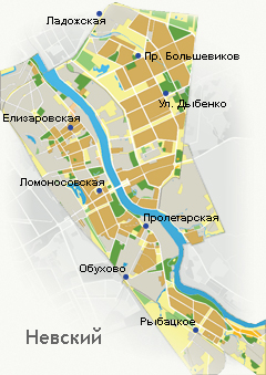 Невський район Санкт-Петербурга межує з   Фрунзенським   ,   червоногвардійським   ,   центральним   і   Колпінський   районами